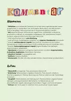 Vorschau - Merkblätter - Deutsch Übersicht Kommentar - Deckblatt