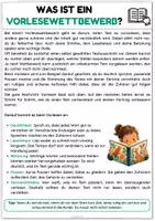 Vorschau - Arbeitsblätter - Vorlesewettbewerb vorbereiten: Übungen zu Betonung, Lesetempo und sicherem Vorlesen - Seite 1