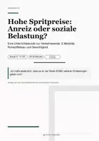 Vorschau - Stundenentwürfe - Hohe Spritpreise – Anreiz oder soziale Belastung? | Verkehrswende & E-Mobilität | Geografie 9/10/EF - Deckblatt