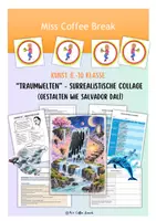 Vorschau - Unterrichtsreihen - Surrealismus und Traumwelten in der Kunst - Collage / Salvador Dalí / Verfremdung (Kunstprojekt 8.-10. Klasse) - Deckblatt