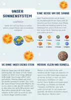 Vorschau - Arbeitsblätter - Lesefächer Sonnensystem, Planeten & Weltall - Lesetexte, Leseförderung, Wissenskartei | Lesen Klasse 2, 3 & 4 Grundschule - Seite 1