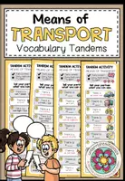 Vorschau - Fördermaterial/Inklusion - Means of Transport / Transportation – Verkehrsmittel Englisch Wortschatz üben | Vocabulary Partnerarbeit 4.–6. Klasse - Deckblatt