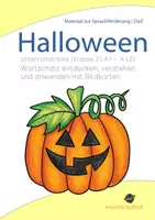 Vorschau - Stundenentwürfe - DaZ Unterrichtsreihe Halloween mit Bildkarten - Klasse 3 | A1-A1.2 - Deckblatt