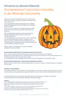 Vorschau - Stundenentwürfe - DaZ Unterrichtsreihe Halloween mit Bildkarten - Klasse 3 | A1-A1.2 - Seite 1