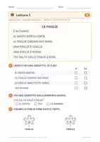anteprima - Esercizi - Lettura e comprensione autunno gratis: classe prima - Pagina 1