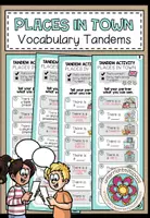 Vorschau - Arbeitsblätter - Places in Town / Places in the City – Orte in der Stadt, Gebäude, Stadt, Englisch, Materialpaket, Vocabulary, Wortschatz, Vokabeln, Bildkarten, Picture Cards, Arbeitsblatt, Übungen | Englischunterricht, Klasse 2, 3, 4, Grundschule - Seite 1