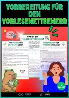 Vorschau - Arbeitsblätter - Vorlesewettbewerb vorbereiten: Übungen zu Betonung, Lesetempo und sicherem Vorlesen - Deckblatt