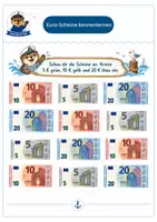 Vorschau - Arbeitsblätter - Geldwerte mit Kapitän Otter – Klasse 1 | 12 Arbeitsblätter - Seite 2