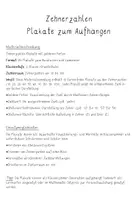 Vorschau - Poster - Zehnerzahlen bis 100 _ Merkplakate - Seite 1