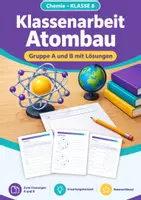 Vorschau - Test - Klassenarbeit Atombau Chemie Klasse 8 - Deckblatt