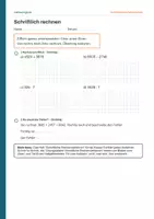 Vorschau - Arbeitsblätter - Gratis Arbeitsblatt schriftlich rechnen Klasse 5 | Alle vier Rechenarten mit Lösung - Seite 3