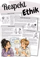 Vorschau - Unterrichtsreihen - Respekt Ethik Klasse 3 und 4, Arbeitsblätter, Unterrichtseinheit - Deckblatt