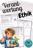 Vorschau - Unterrichtsreihen - Verantwortung Ethik Klasse 3 und 4, Arbeitsblätter, Unterrichtseinheit - Deckblatt
