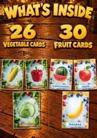 Aperçu - Apprentissages en autonomie - 56 cartes de fruits et légumes à imprimer | Vocabulaire anglais - Page 1
