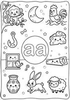 Voorbeeld - Letterkleurplaat | Letter 'aa' - Voorblad