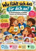 Vorschau - Unterrichtsreihen - Gefühle & Grenzen – 18 Situationskarten | Klasse 1–3 - Deckblatt