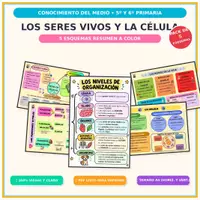 Vista previa - Refuerzo / NEE / Materiales de apoyo - La Célula y los Seres Vivos - 5º Primaria - Portada