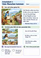 Vorschau - Arbeitsblätter - Jesus teilt Brot | Religion Klasse 2 Arbeitsblätter | Evangelische Religionslehre | 10 Arbeitsblätter als PDF - Seite 1