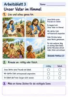 Vorschau - Arbeitsblätter - Beten mit Jesus | Religion Klasse 2 Arbeitsblätter | Evangelische Religionslehre | 10 Arbeitsblätter als PDF - Seite 3