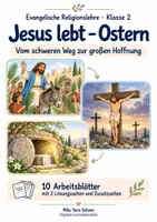 Vorschau - Arbeitsblätter - Jesus lebt – Ostern | Religion Klasse 2 Arbeitsblätter | Evangelische Religionslehre | 10 Arbeitsblätter als PDF - Deckblatt