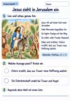 Vorschau - Arbeitsblätter - Jesus lebt – Ostern | Religion Klasse 2 Arbeitsblätter | Evangelische Religionslehre | 10 Arbeitsblätter als PDF - Seite 1