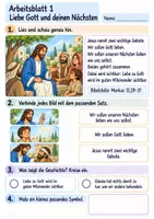Vorschau - Arbeitsblätter - Miteinander leben wie Jesus | Religion Klasse 2 Arbeitsblätter | Evangelische Religionslehre | 10 Arbeitsblätter als PDF - Seite 1