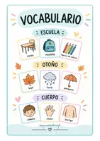 Vista previa - Refuerzo / NEE / Materiales de apoyo - tarjetas de vocabulario - Portada