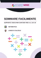anteprima - Esercizi - Impara a Contare Fino a 20 / Matematica Facile - Pagina di copertina