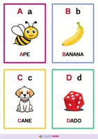 anteprima - Esercizi - Impara l'Alfabeto con le Flashcards / Italiano - Pagina 1