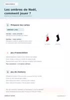 Aperçu - Apprentissages en autonomie - Cartes ombres de Noël maternelle CP - Page 1