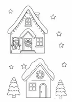 Vorschau - Mal- und Bastelvorlagen - Gruppenprojekt Weihnachtsdorf Bastelvorlage - Seite 2