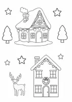 Vorschau - Mal- und Bastelvorlagen - Gruppenprojekt Weihnachtsdorf Bastelvorlage - Seite 3