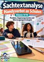Vorschau - Arbeitsblätter - Sachtextanalyse Handyverbot Klasse 9 10 - Deckblatt