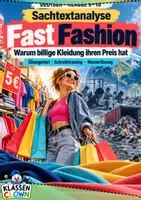 Vorschau - Arbeitsblätter - Sachtextanalye Fast Fashion Klasse 9 10 - Deckblatt