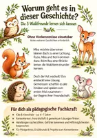 Vorschau - Bildkarten - Kostenlose Kamishibai Geschichte für Kita, Kindergarten & Vorschule | Bildergeschichte über Kennenlernen & Freundschaft | Bildkarten + Text A3 & A4 - Seite 1