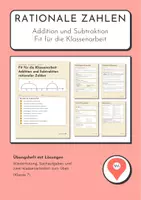 Vorschau - Unterrichtsreihen - Addition und Subtraktion rationaler Zahlen - Klassenarbeit üben - Deckblatt