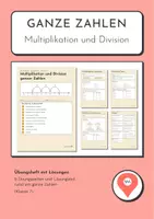 Vorschau - Unterrichtsreihen - Ganze Zahlen multiplizieren und dividieren Klasse 7 - Deckblatt