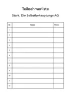 Vorschau - Arbeitsblätter - Selbstbehauptungs- & Selbstverteidigungs-AG: Organisation - Seite 2