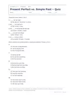 Vorschau - Quiz - Present Perfect vs. Simple Past – Quiz - Seite 1