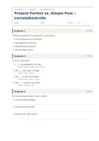 Vorschau - Test - Present Perfect vs. Simple Past – Test - Seite 1