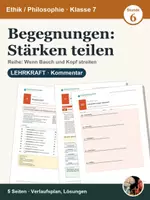 Vorschau - Stundenentwürfe - Begegnungen: Stärken teilen – Verlaufsplan & Lösungen | PP/Ethik Kl. 7 - Deckblatt