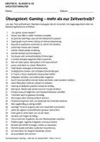 Vorschau - Arbeitsblätter - Sachtextanalyse Gaming Klasse 9 10 - Seite 2