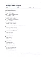 Vorschau - Quiz - Simple Past – Quiz mit Lösungsschlüssel - Seite 1