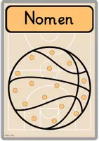 Vorschau - Stationenlernen - Wortarten zuordnen mit Basketball-Wörtern / NOMEN, VERBEN, ADJEKTIVE - Seite 1