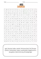 Vorschau - Arbeitsblätter - Igel Suchsel - Deckblatt