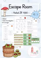 Vorschau - Arbeitsblätter - ZR 1000 Escape Room Herbst Mathe (Kl. 3) - Deckblatt