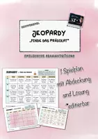 Vorschau - Spiele - Satzglieder Jeopardy: Finde das Prädikat - Deckblatt