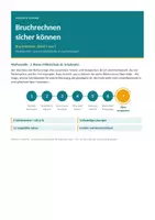 Vorschau - Arbeitsblätter - Brüche verstehen – Wiederholung, Lernzielkontrolle A und B (Klasse 6) - Seite 1