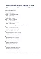 Vorschau - Quiz - Non-defining relative clauses – Quiz - Seite 1