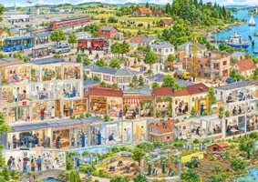 Vorschau - Poster - Berufe entdecken - großes Wimmelbild - Deckblatt